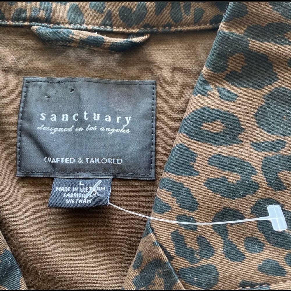 NWOT Anthropologie Sanctuary leopard print jacket - Picture 3 of 11